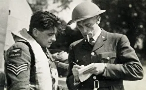 Sleeve Gallery: RAF intelligence officer with Polish pilot, WW2