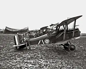RAF scouting squadron about to set off, WW1