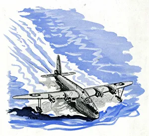 Wake Prints: RAF sea plane, WW2