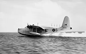Seaplanes Prints: RAF Short Sunderland flying boat, WW2