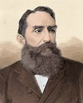 Rafael Prints: Rafael Nunez (1825-1894). Colombian politician