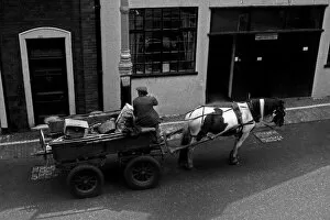 Rag and Bone man collecting in London mews
