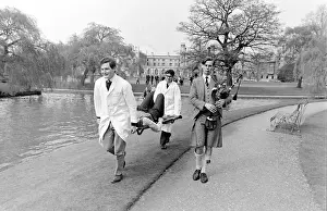 Rag week stunt by the river, Cambridge University