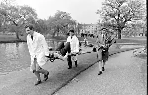 Rag week stunt by the river, Cambridge University