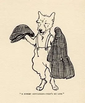 Braces Prints: Rags the dog decides on his costume