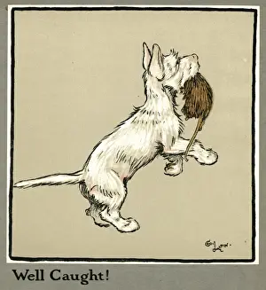 Catches Prints: Rags the puppy catches a rat