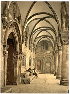 Ragusa Prints: Ragusa, the Rettori Palace portico, Dalmatia, Austro-Hungary