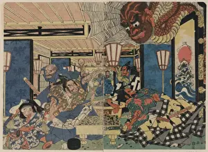 Minamoto Prints: Raiko Shitenno Minamoto Yorimitsu and the earth spider