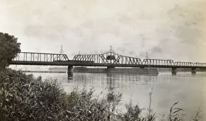 Quincy Prints: Railroad bridge over Mississippi River, Illinois, USA