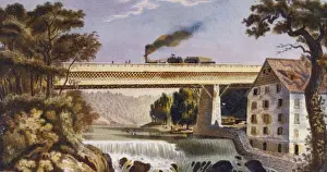 Rail Road Prints: Railroad bridge over the Wissahickon near Manayunk