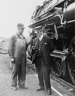 Rail Road Prints: Railroad conductor and engineer