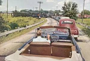 Backed Prints: Railroad Crossing Date: 1950