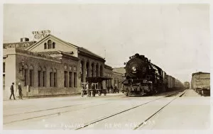 Reno Collection: Railroad depot and train, Reno, Nevada, USA
