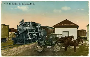 Railroad station, St Leonards, New Brunswick, Canada