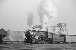 Rail Road Prints: Railroad yards along riverfront, St. Louis, Missouri