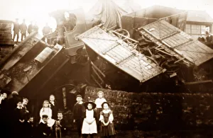 A railway accident - Victorian period