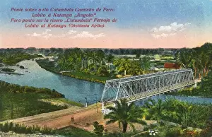 Ironwork Prints: Railway bridge over River Catumbela, Angola, West Africa