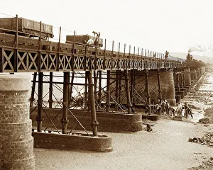Arnside Prints: Railway bridge over the River Kent, Arnside, early 1900s