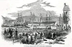 Railway construction, delivery of monster bar, Port Talbot