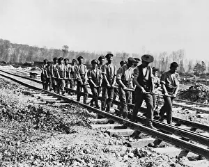 Mile Prints: Railway construction in France, Western Front, WW1