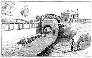 Railway cutting works at Wormwood Scrubs, West London