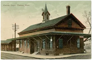 Railway Depot, Chelsea, Suffolk County, Mass, USA