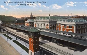 Railway depot and train shed, Wheeling, West Virginia, USA