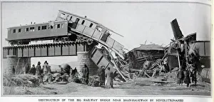 Revolutionaries Prints: Railway destruction by revolutionaries in China