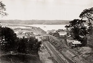Railway at Kanagawa, Noge, Japan, c. 1870 s
