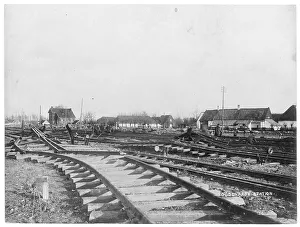 The railway lines at Oudenarde, Belgium