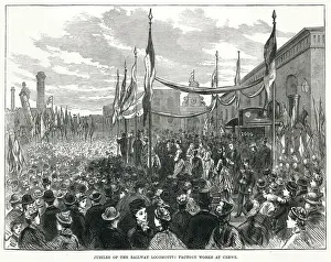 Railway manufacture, celebration at Crewe Works 1876