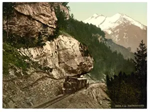 Meiringen Prints: The railway between Passhohe and Meiringen, Brunig, Bernese