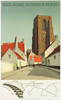 Belgian Collection: Railway Poster - Lissewege, Belgium