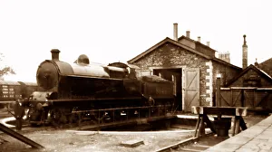 Windermere Prints: Railway shed and turntable, Windermere, early 1900s