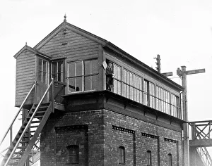 Signalman Prints: Railway signal box at Colwich, Staffordshire, early 1900s