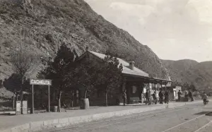 Andes Prints: Railway station at Cacheuta, Argentina, South America