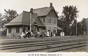 Images Dated 27th March 2017: Railway station, Delanson, Schenectady County, NY State, USA