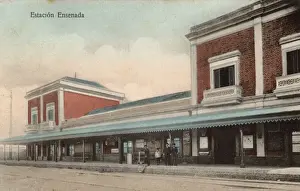 Buenos Prints: Railway station at Ensenada, Argentina, South America
