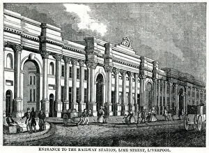 Railway station at Lime Street, Liverpool 1838