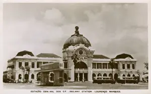 Domes Prints: Railway station, Lourenco Marques, Mozambique, East Africa