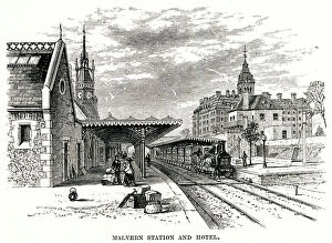 Platform Gallery: Railway station at Malvern, Worcestershire