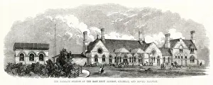 Chatham Prints: Railway station at Margate, Kent 1864