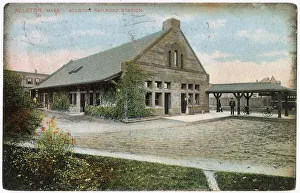 Railway Station (opened in 1887), Allston, Boston, Mass, USA Date: circa 1900s