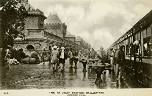 Sellers Prints: Railway Station at Rawalpindi, Punjab Province, Pakistan