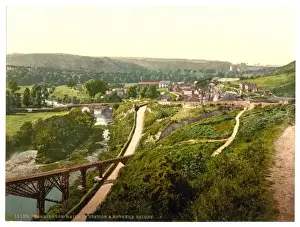 Torrington Prints: Railway station and Rothern Bridge, Torrington, England
