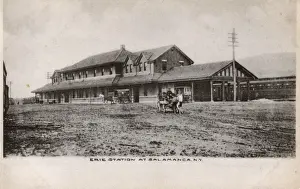 Erie Prints: Railway station, Salamanca, NY State, USA