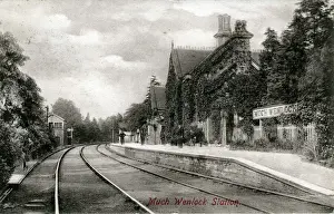 Wenlock Prints: Railway Station, Much Wenlock, Shropshire