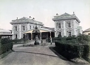 New Images May Prints: Railway station at Yokohama, Japan, circa 1890. Date: circa 1890