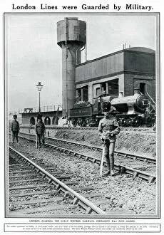 Railway strike 1911: London lines being guarded