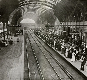 Images Dated 18th September 2017: Railway strike 1911: Paddington Station